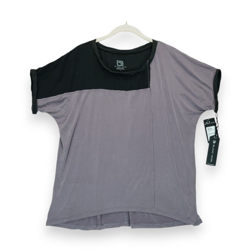 NWT Blanc Noir Women's Crewneck Ballet Tee T-Shirt Top Size Small Colorblock $99